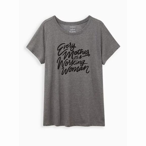 NWT Torrid Everyday Signature Jersey Knit Grey Mother T-Shirt Women's Size 2/2X - Picture 5 of 7